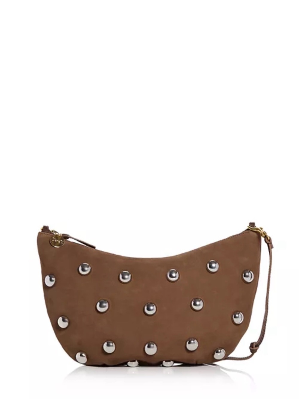 Clare V. Lune Studded Suede Shoulder Bag